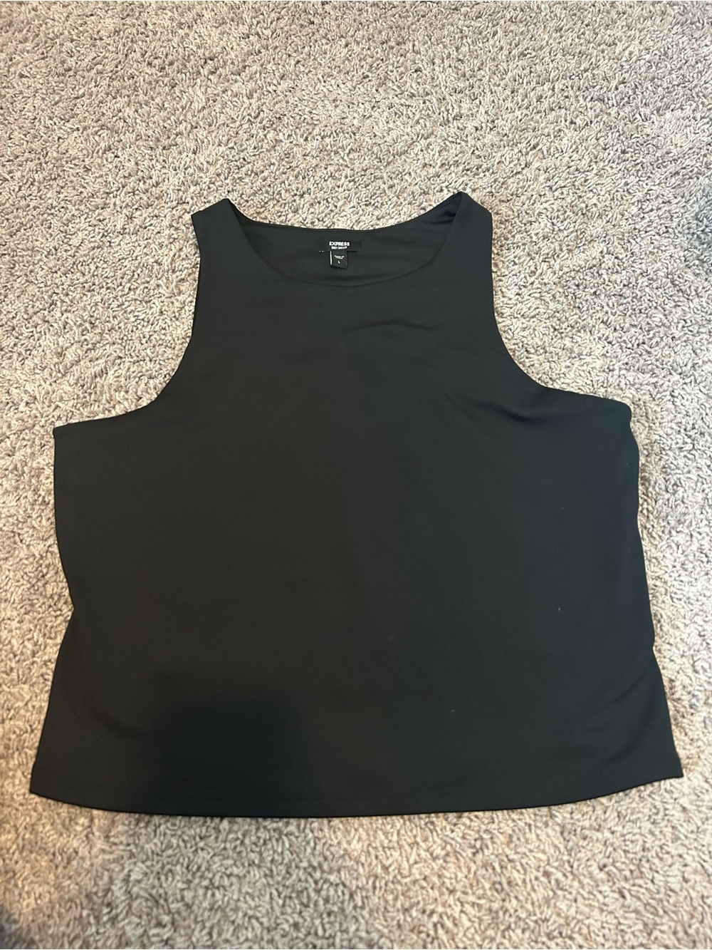 Express Women's Black Scoop Neck Tank Top- Body Contour